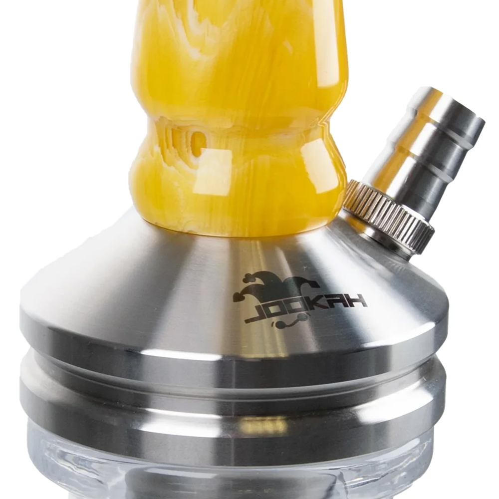 Jookah Shisha Straight Flush - Steel/Yellow