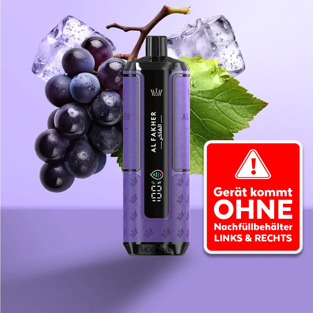 Al Fakher 20K Hypermax Basisgerät - Grape Mint