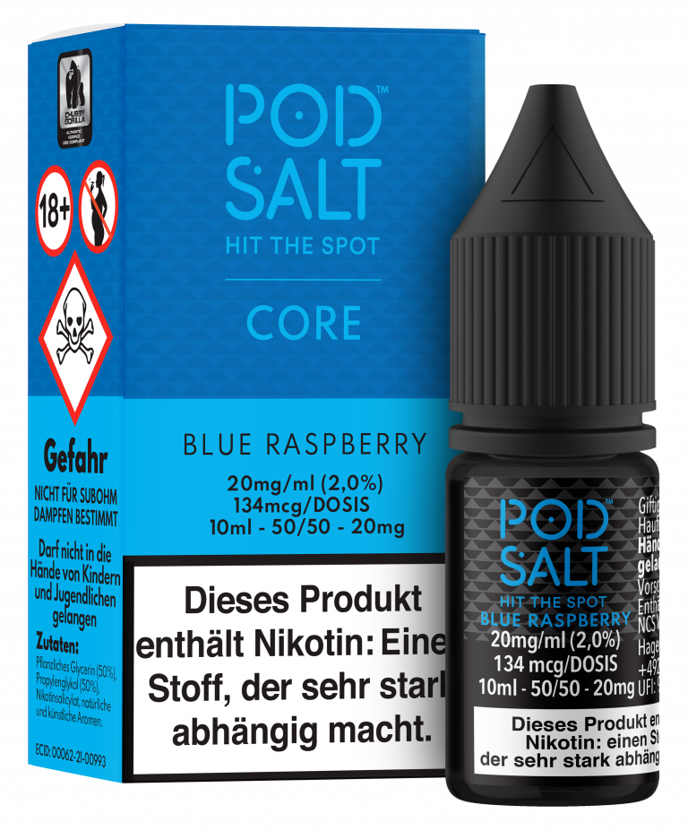 POD SALT Core Liquid 20mg - Blue Raspberry