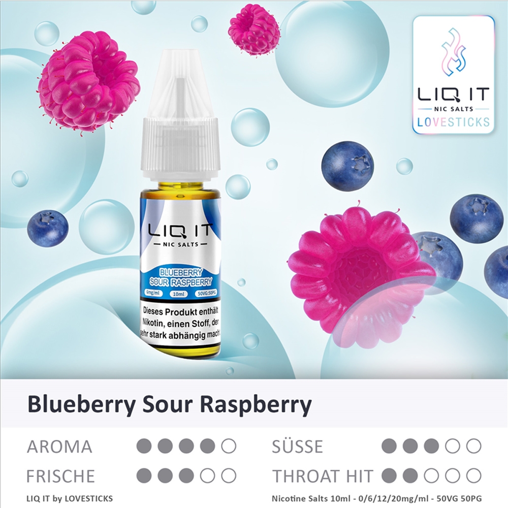 Lovesticks LIQ IT 20mg - Blueberry Sour Raspberry 