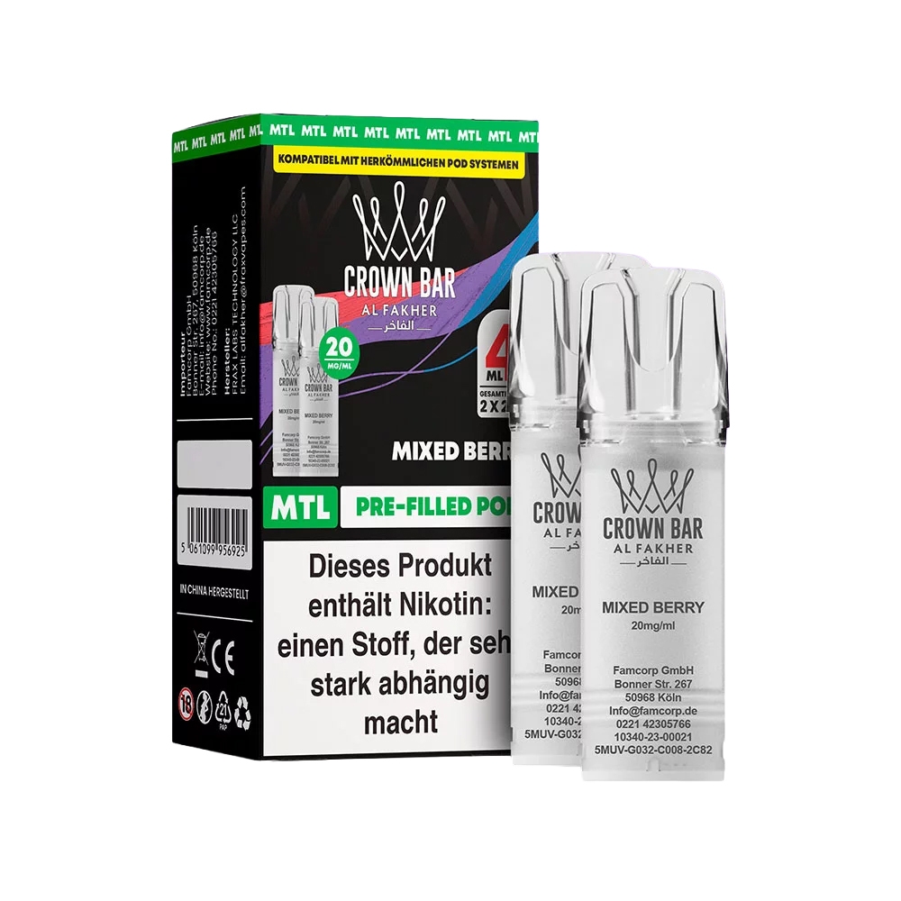 Al Fakher Pod (2er Pack) - Mixed Berry 20mg (MTL)