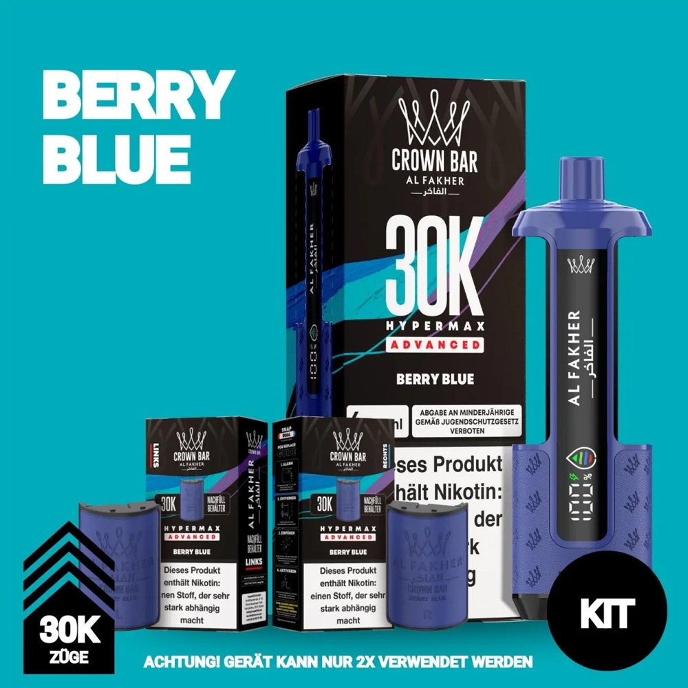 Al Fakher 30K Hypermax - Berry Blue
