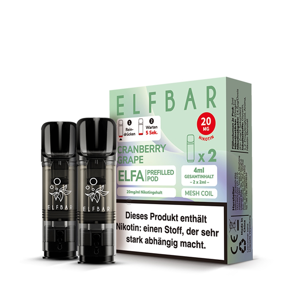 Elfbar ELFA POD (2stk) - Cranberry Grape 20mg