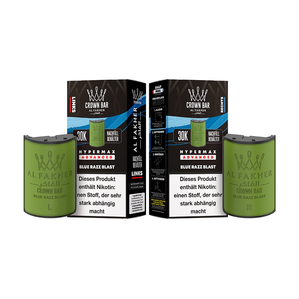 Al Fakher 30K Hypermax Tank Set - Blueberry Razz Blast