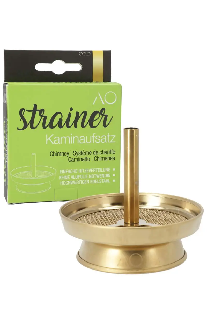 AO Strainer Kaminaufsatz Gold