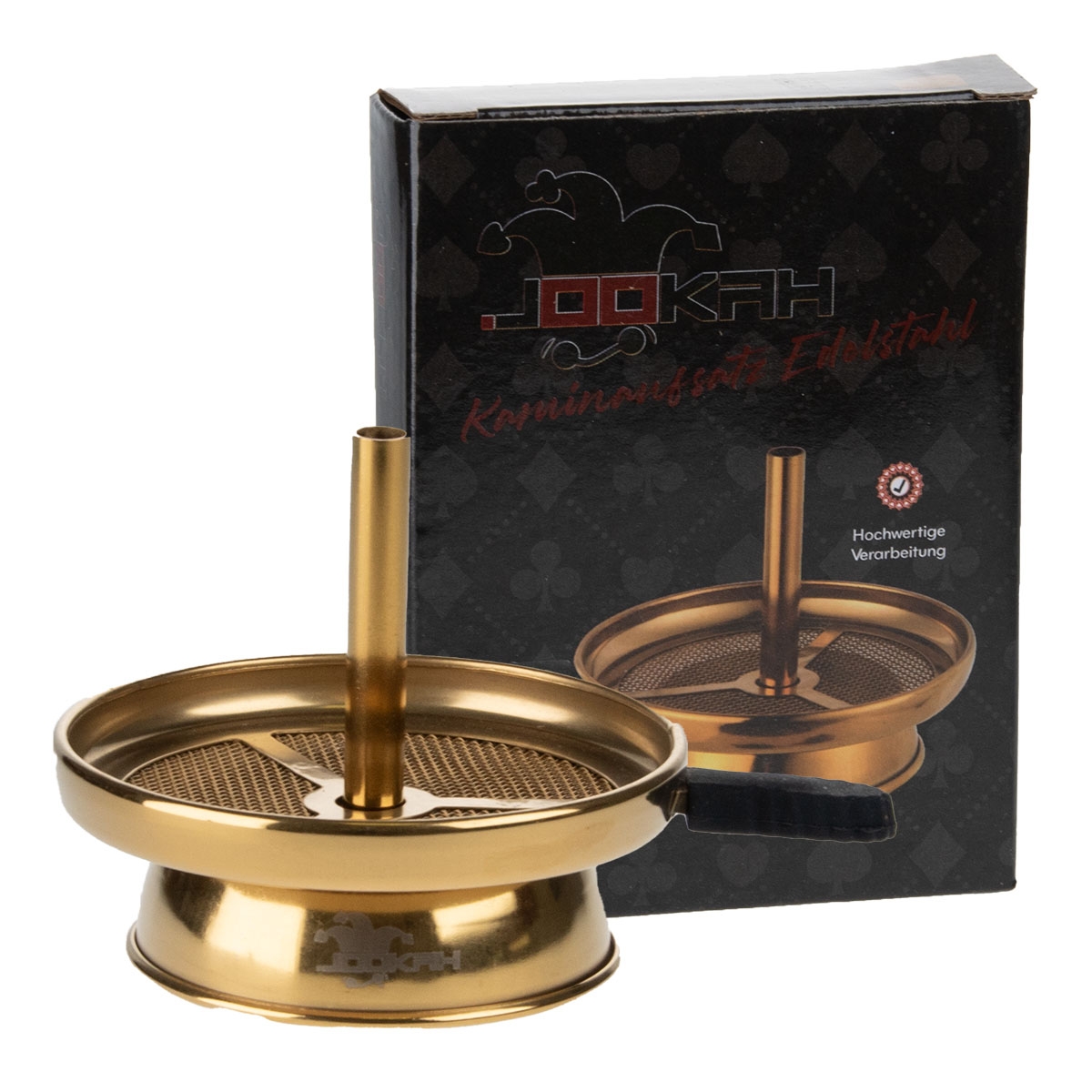 Jookah Edelstahl Kamin Aufsatz - Gold Edition