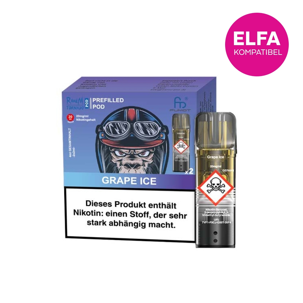 RandM Tornado Pods (2stk) 20mg - Grape Ice