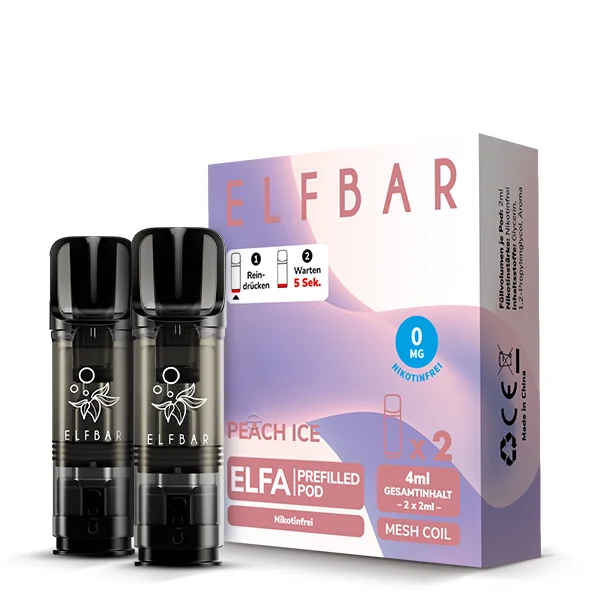 Elfbar ELFA Nikotinfrei POD (2stk) - Peach Ice