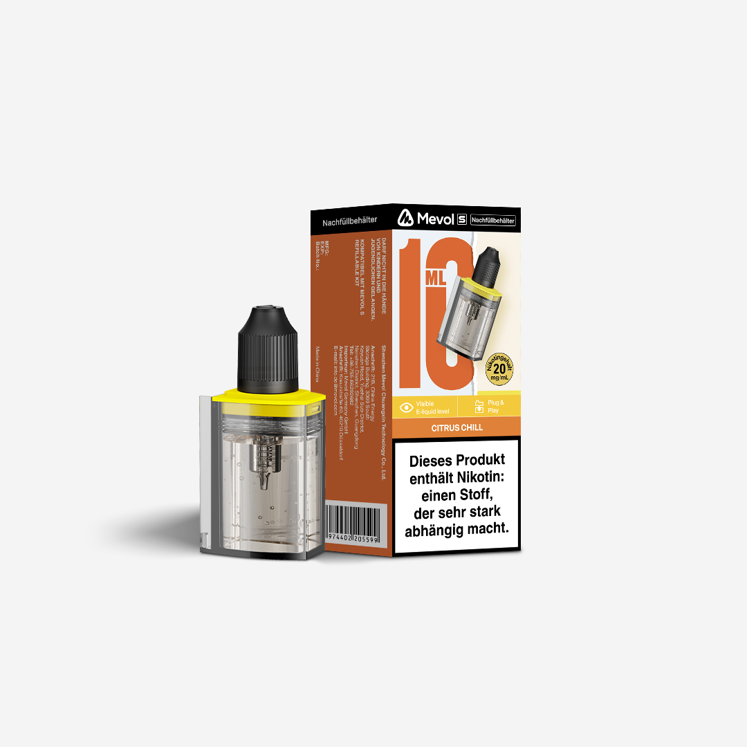Mevol S 10K Pods 10ml - Citrus Chill