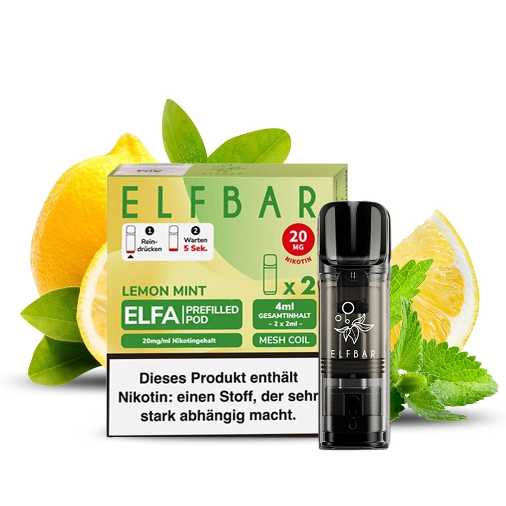 Elfbar ELFA POD (2stk) - Lemon Mint 20mg