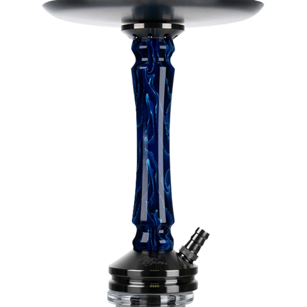Jookah Shisha Straight Flush - Black Steel/Blue