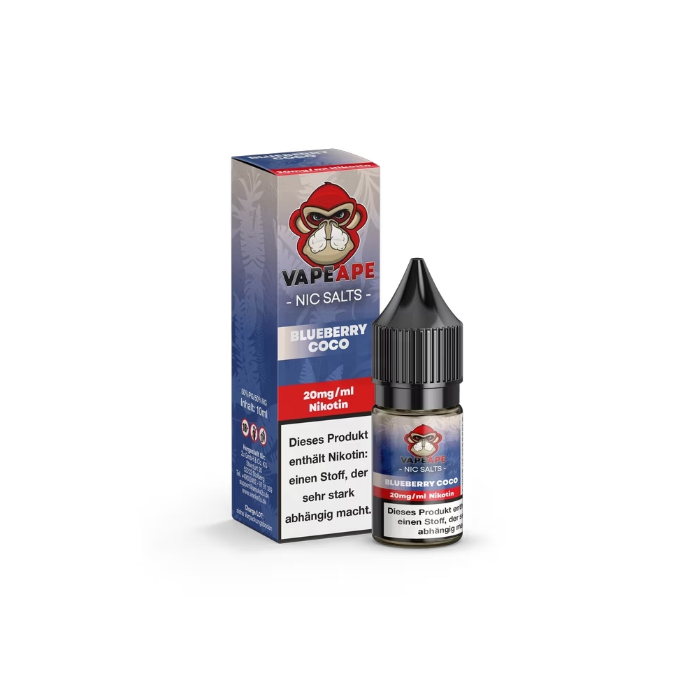 VapeApe Nic Salt Liquid 20mg - Blueberry Coco