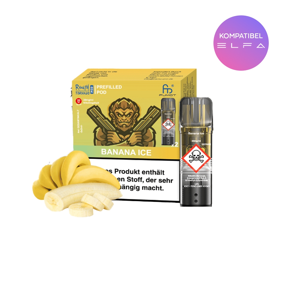 RandM Tornado Pods (2stk) 20mg - Banana Ice