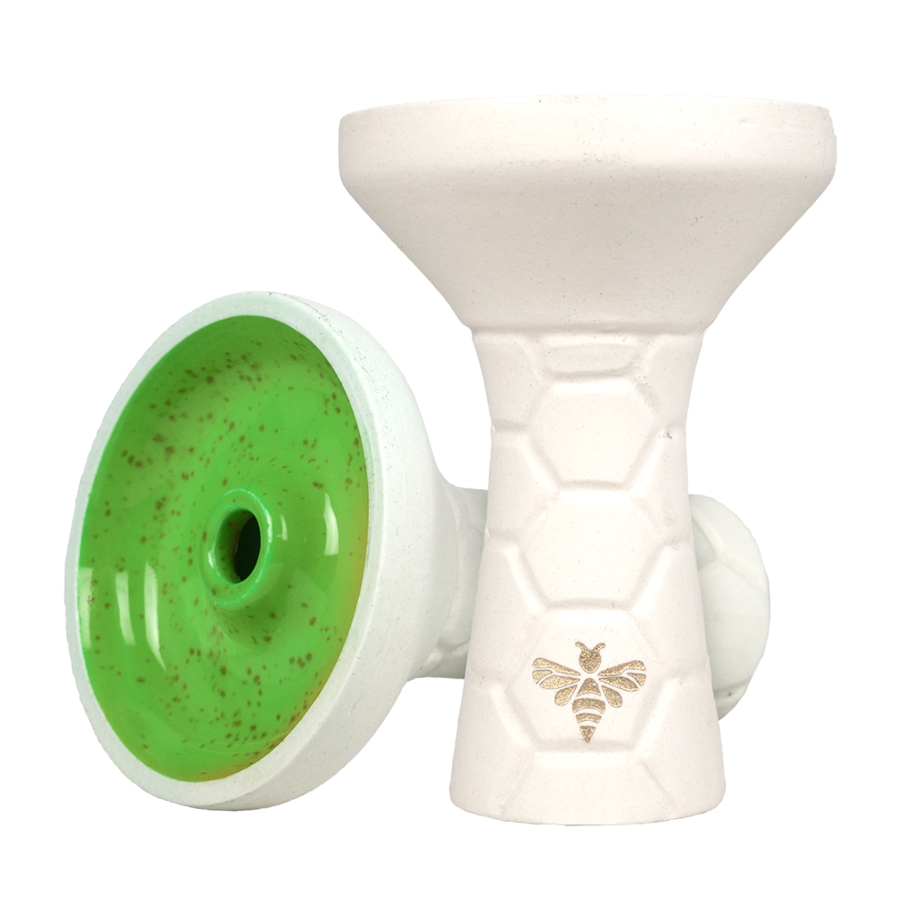 Bee Hookah Phunnel Inside Glazed - White Emerald