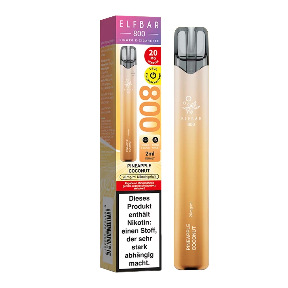 Elfbar 800 Einweg E-Shisha 20mg - Pinapple Coconut