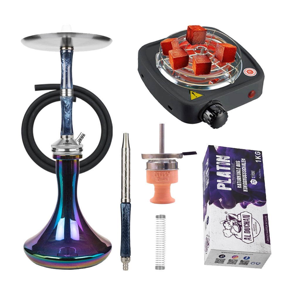 Diamond Hookah Excelsior - Blue/Rainbow