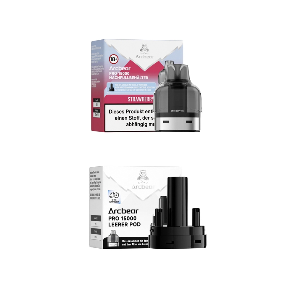 Arcbear Pro 15000 Pod + Verdampfer - Strawberry Ice