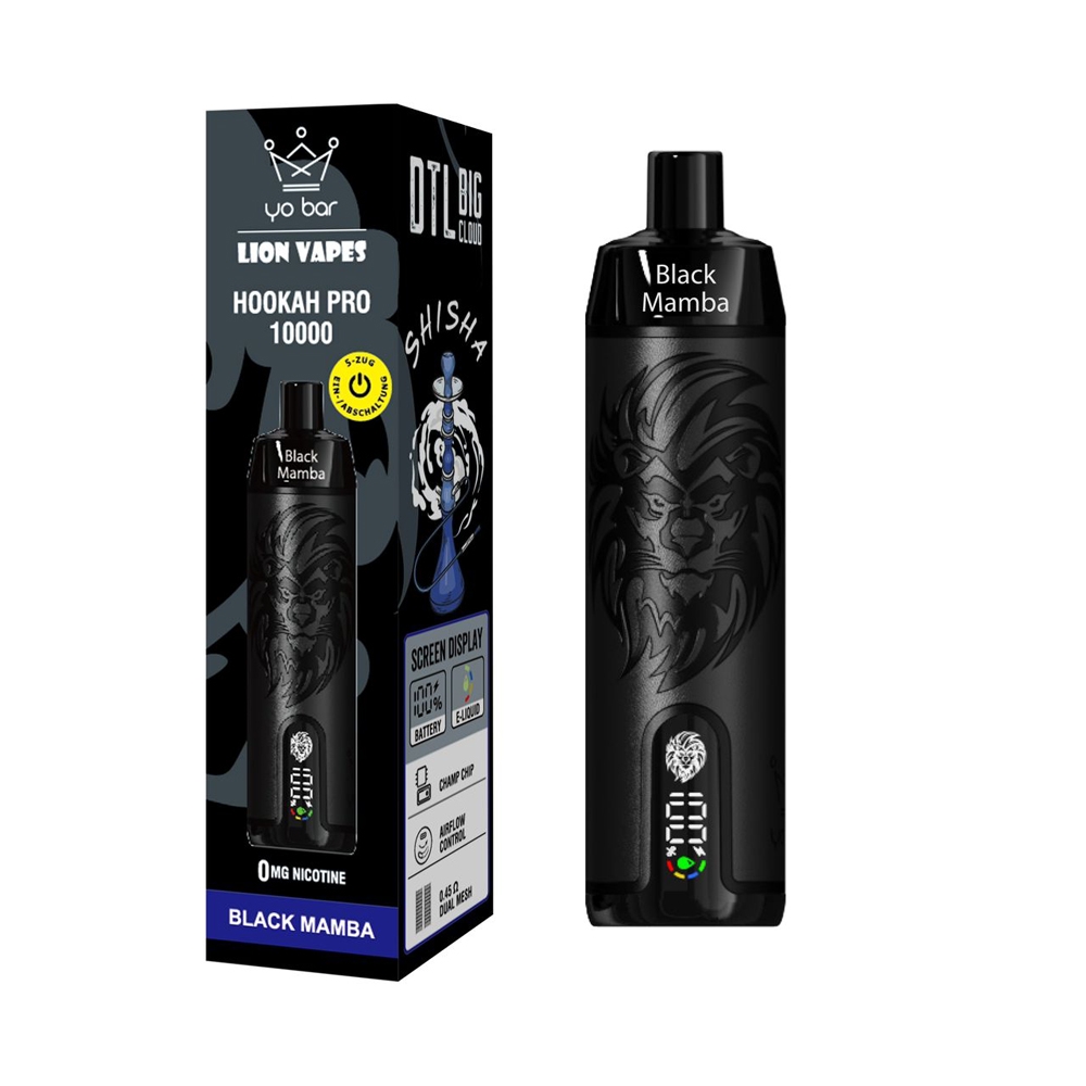 Yo Bar X Lion Vapes 10000 - Black Mamba