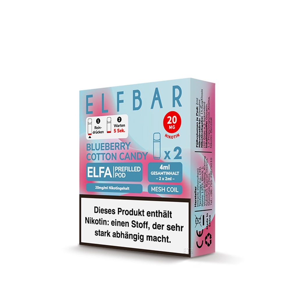 Elfbar ELFA POD (2stk) - Blueberry Cotton Candy 20mg