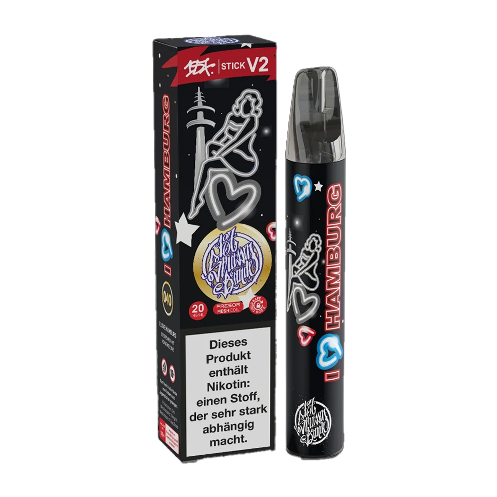 187 Stick V2 Vape - I Love Hamburg 20mg