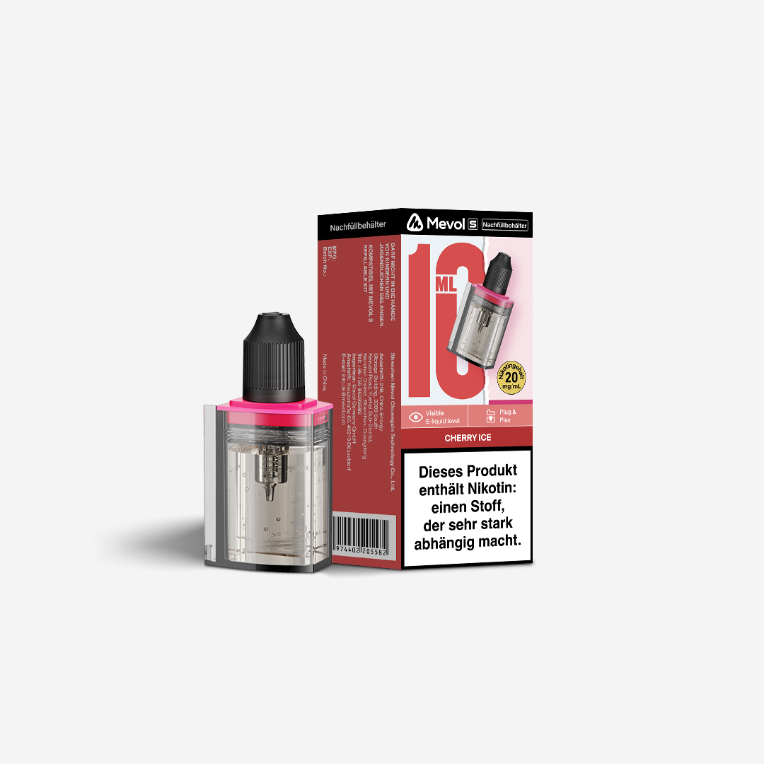 Mevol S 10K Pods 10ml - Cherry Ice