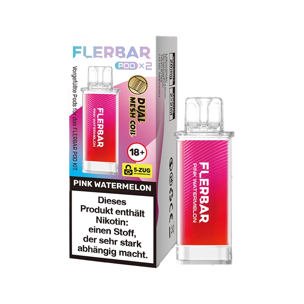 Flerbar POD (2stk) - Pink Watermelon 20mg