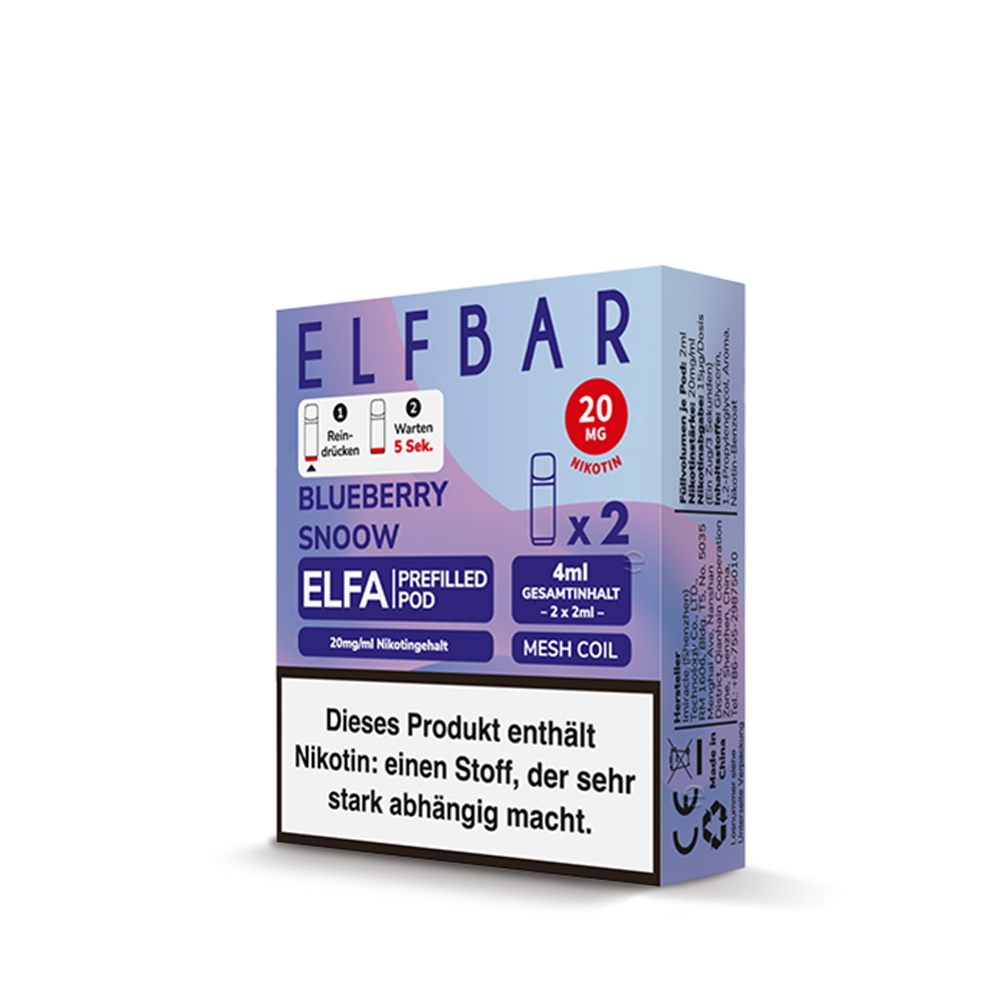 Elfbar ELFA POD (2stk) - Berry Snoow(Blueberry Snoow) 20mg