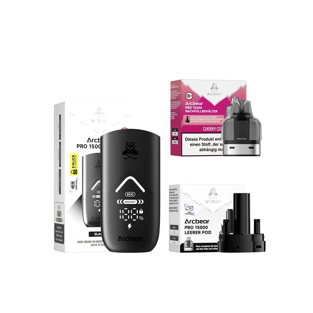 ArcBear Pro 15000 Starter-Set 5er Gerät + Pod- (20mg) Cherry Cola