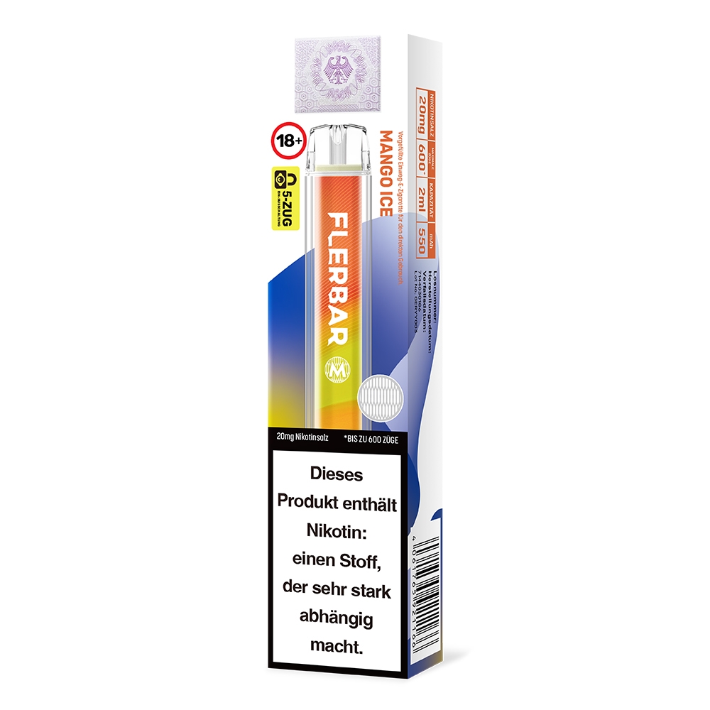 Flerbar M E-Shisha 600 - Mango Ice 20mg