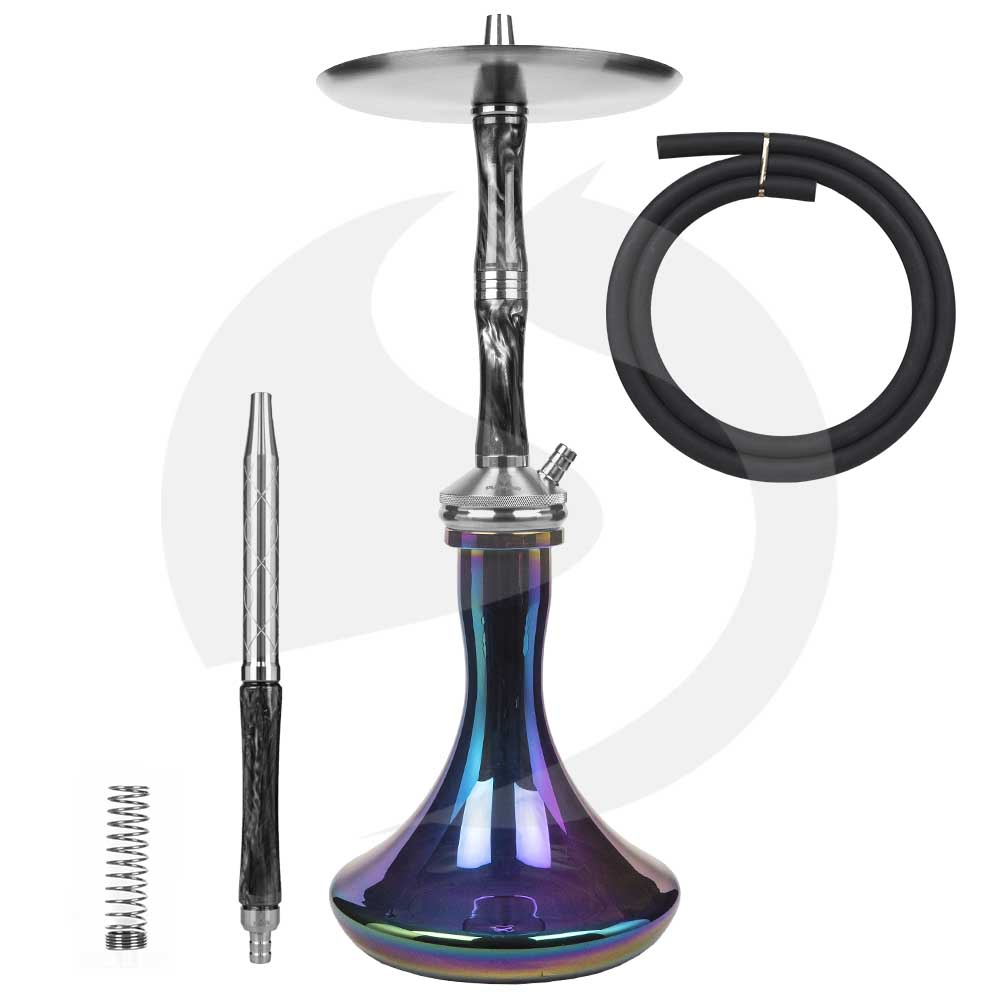 Diamond Hookah Excelsior - Black/Rainbow