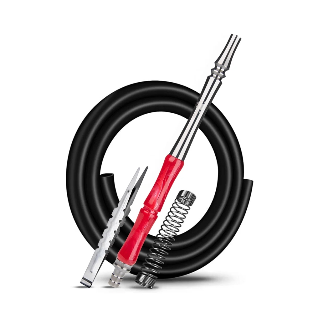 Jookah Shisha Straight Flush - Black Steel/Red