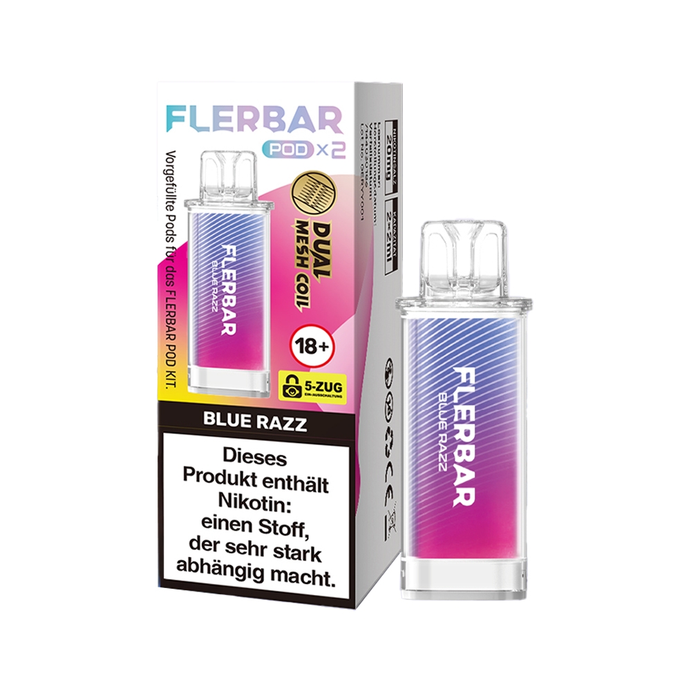 Flerbar POD (2stk) - Blue Razz 20mg