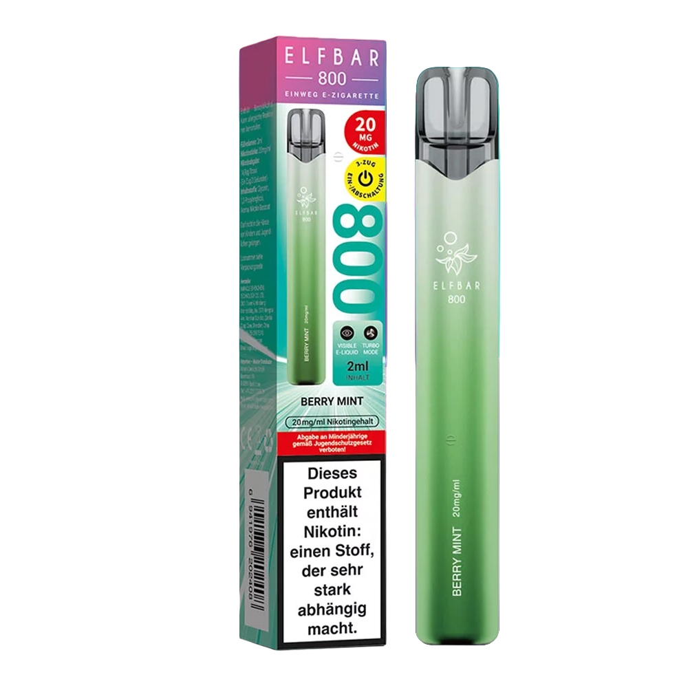Elfbar 800 Einweg E-Shisha 20mg - Berry Mint