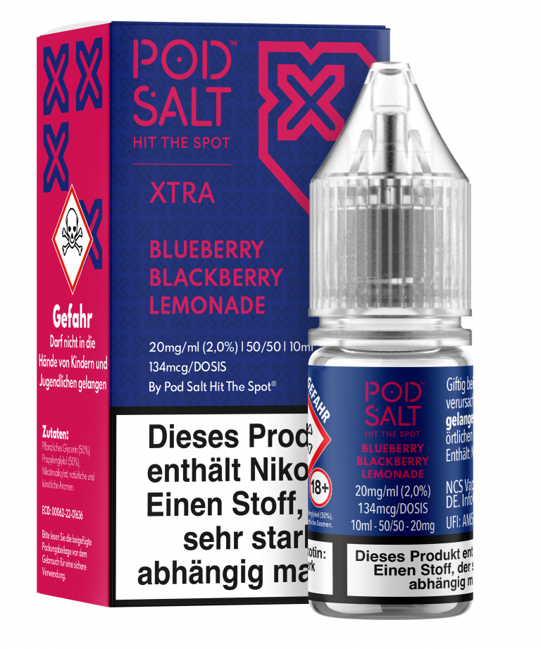 POD SALT XTRA Liquid 10mg - Blueberry Blackberry Lemonade