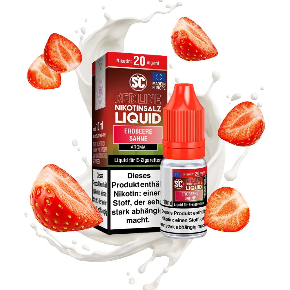 SC Red Line Nikotinsalz Liquid 20mg - Erdbeere Sahne