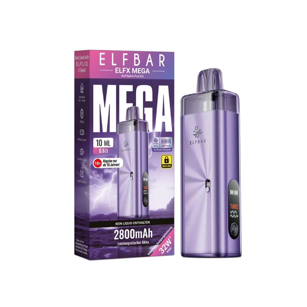 Elfbar ELFX Mega Pod Kit - Lila