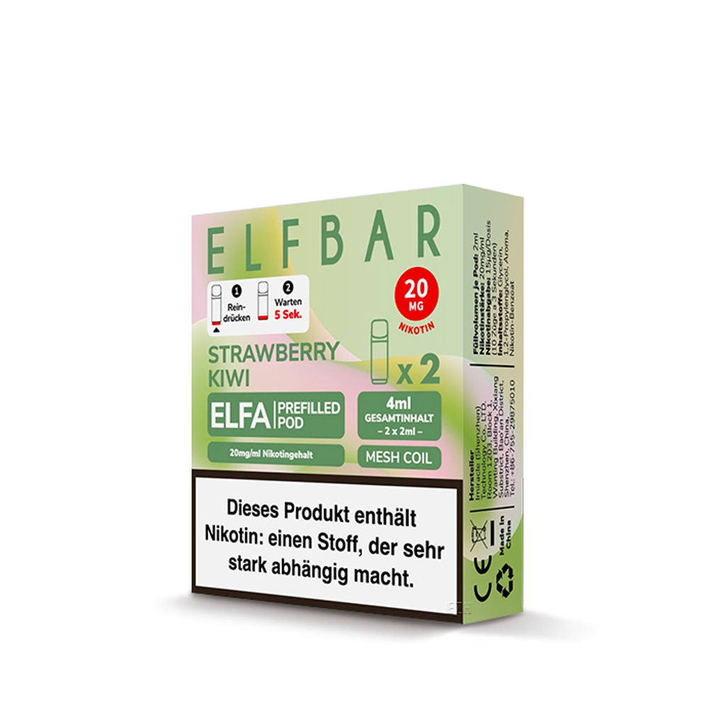 Elfbar ELFA POD (2stk) - Strawberry Kiwi 20mg