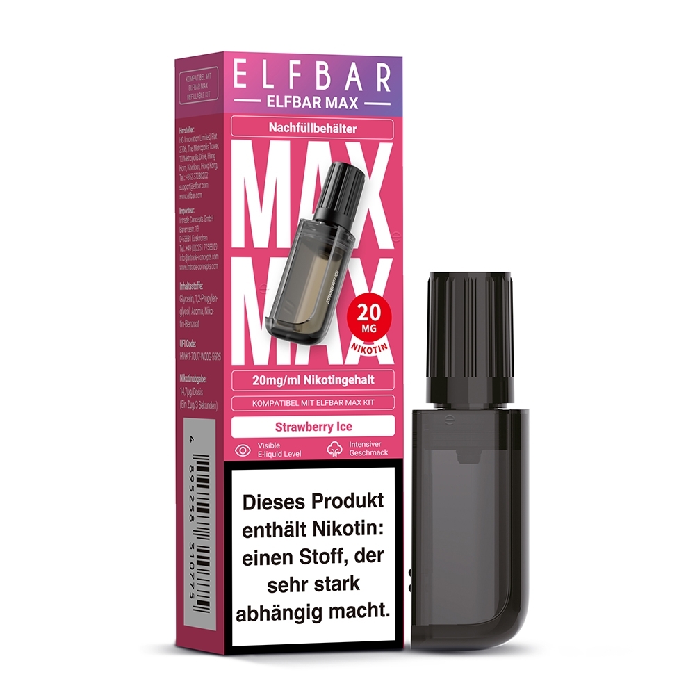 Elfbar Max Pod - Strawberry Ice 