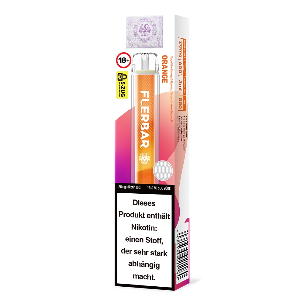 Flerbar M E-Shisha 600 - Orange 20mg