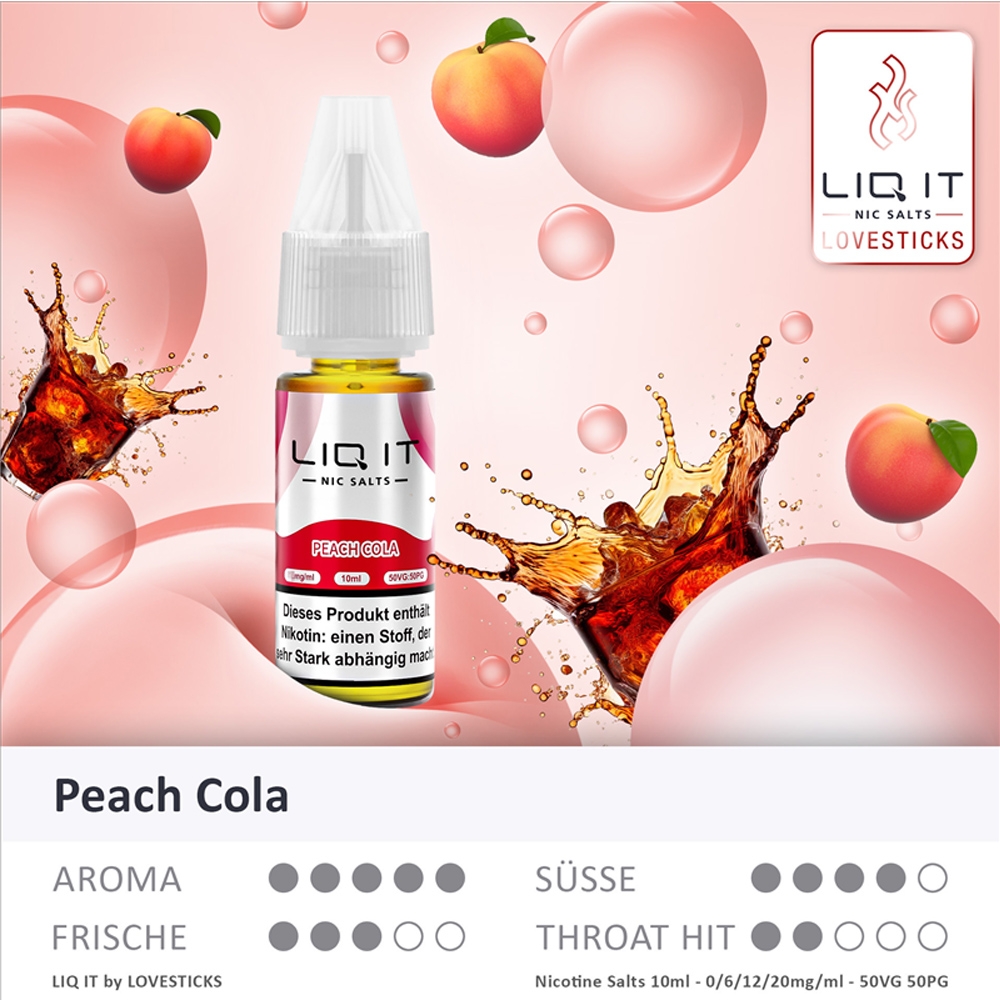 Lovesticks LIQ IT 12mg - Peach Cola 