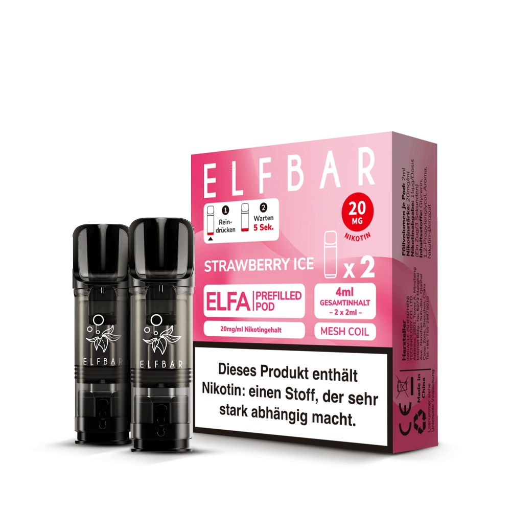Elfbar ELFA POD (2stk) - Strawberry Ice 20mg