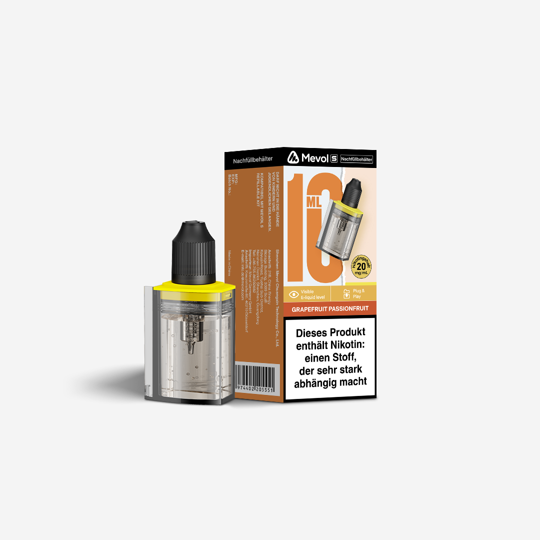 Mevol S 10K Pods 10ml - Grapefruit Passionfruit