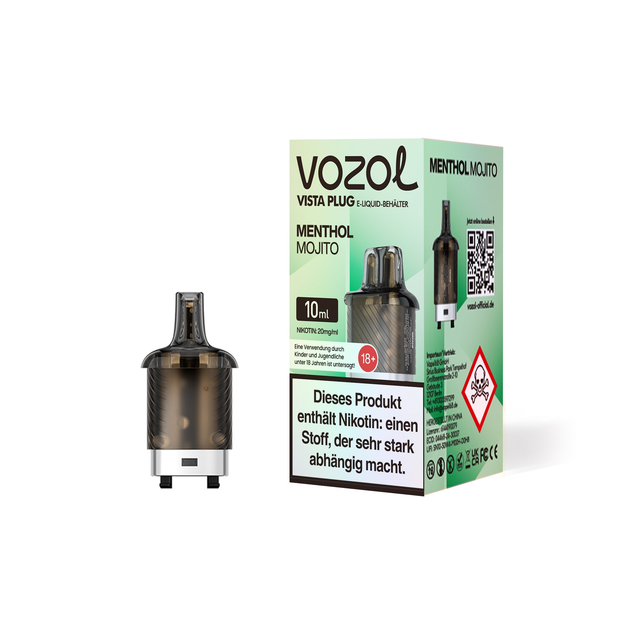 Vozol Vista Plug Pod 10ml - Menthol Mojito