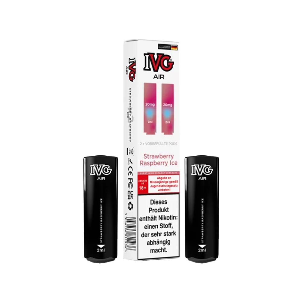 IVG AIR 2 in 1 POD (2er Pack) - Strawberry Raspberry Ice 20mg