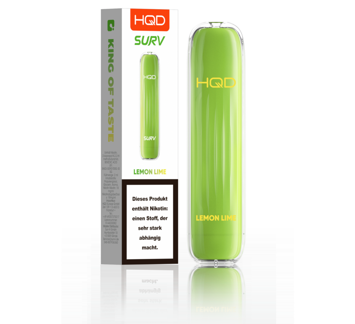 HQD E-Shisha Surv 600 - Lemon Lime
