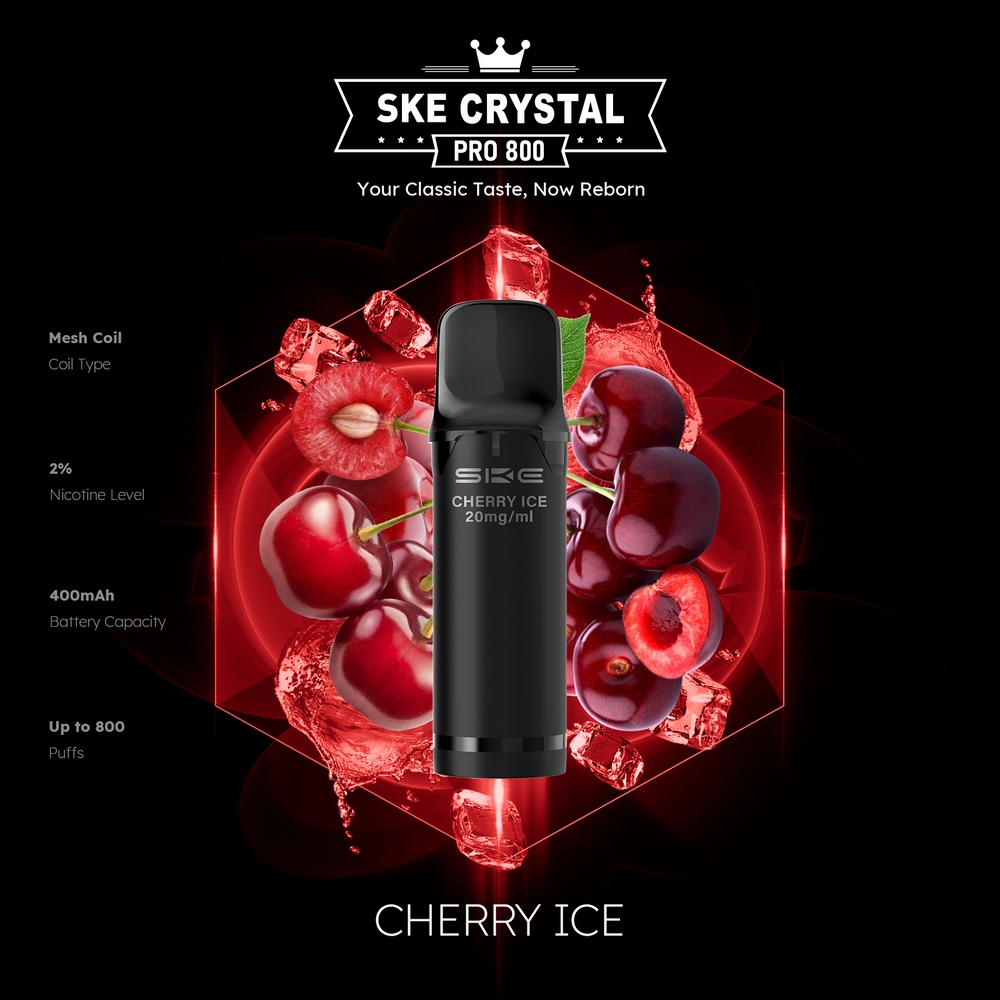 SKE Crystal 800 Pro - Cherry Ice 20mg