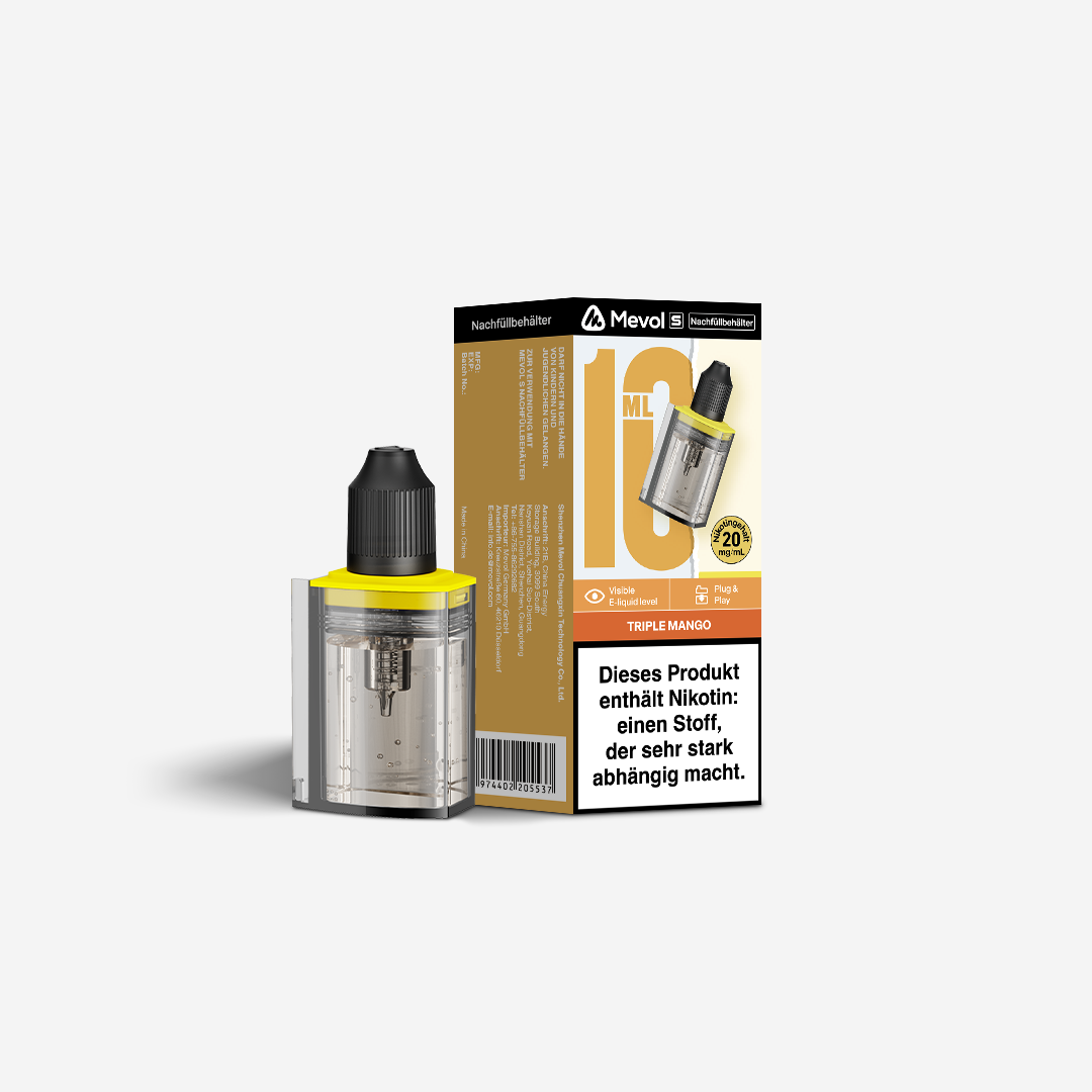 Mevol S 10K Pods 10ml - Triple Mango