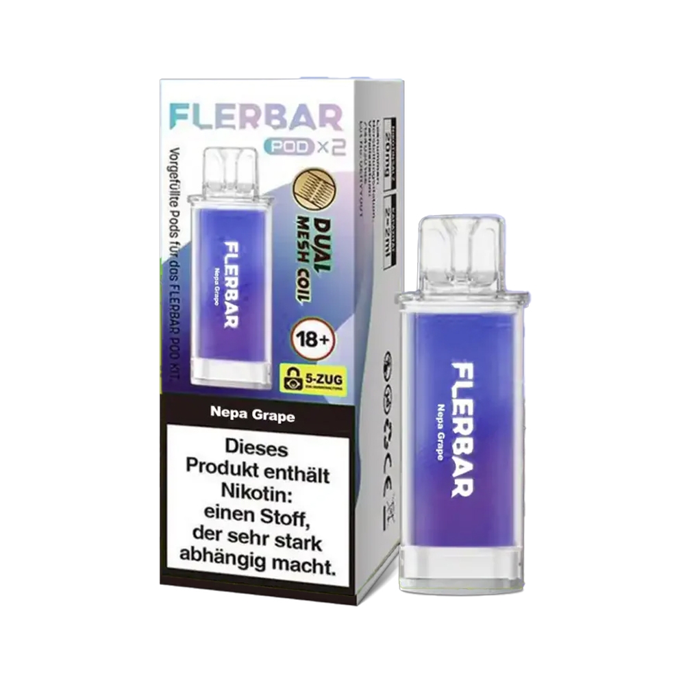Flerbar POD (2stk) - Nepa Grape 20mg