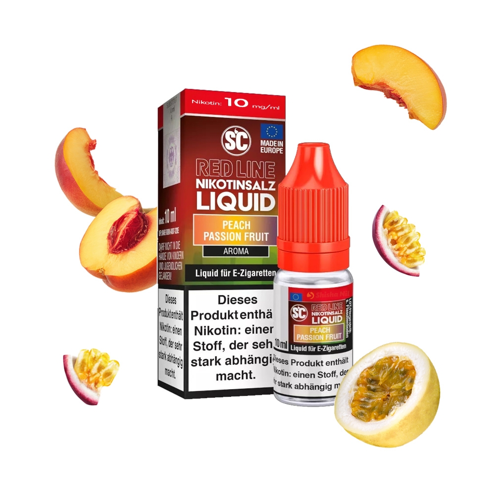 SC Red Line Nikotinsalz Liquid 10mg - Peach Passion Fruit