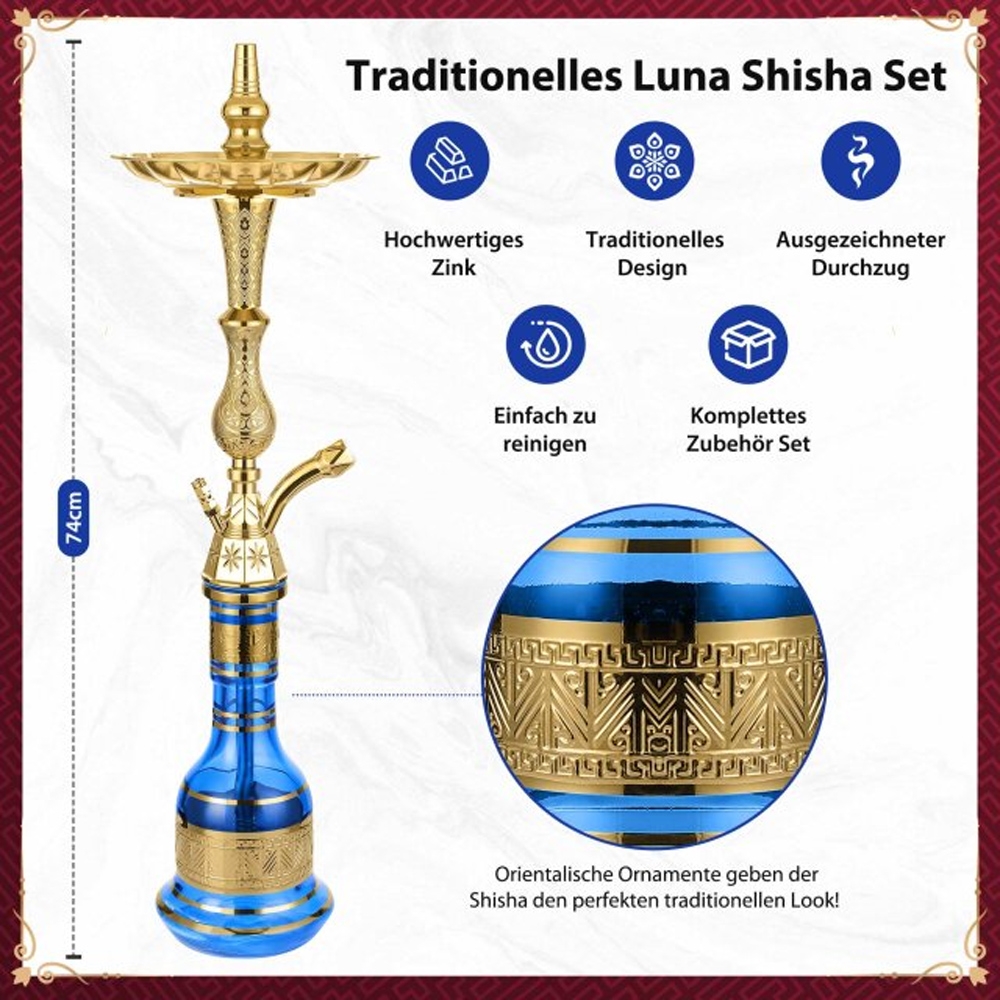 Luna Hookah Tradi - Blau
